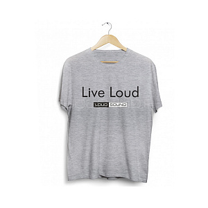 LOUD SOUND "Live Loud" серая S футболка