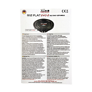Audio System R12 FLAT EVO2 12" S4